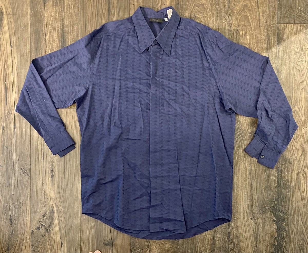 あああ Versace Classic V2 Shirt 17.5 44 Made in Italy Blue Logo | eBay