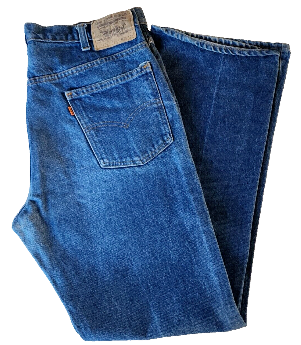 Vintage Levi's 517 Boot Cut orange tab Med In USA 1983 size 36x32