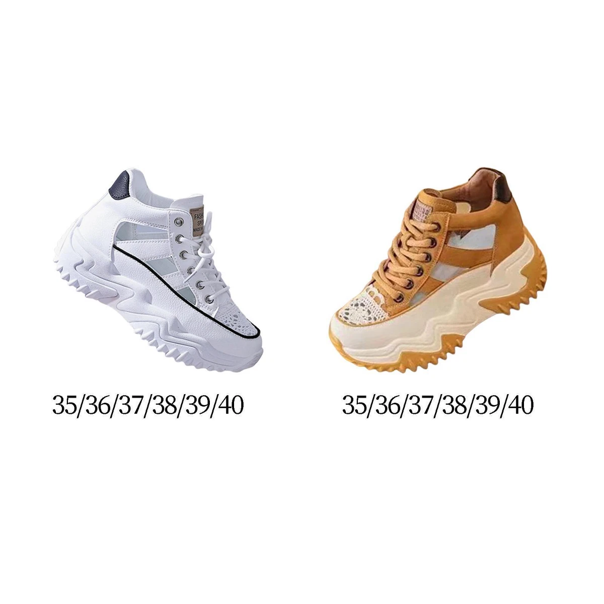 Women s Casual Sneakers Trainers Shoes Thick Sole Fashion Female Comfortable