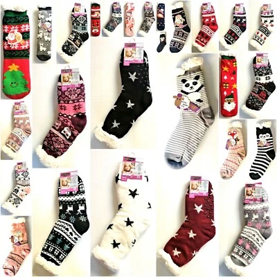 Damen Hüttensocken Socken.Kuschelsocken.Hausschuhe Winter Strümpfe.ABS Gr,35-42