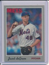2019 TOPPS HERITAGE JACOB DEGROM 1970 CLOTH STICKER WALMART EXCLUSIVE # 11