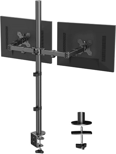 Dual Monitor Stand Extra Tall Pole 