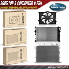 Radiator & AC Condenser & Cooling Fan Kit for Mercedes-Benz W211 E500 2004-2006 