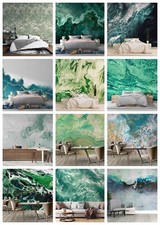 3D Marble Texture Green Self-adhesive Wallpaper Removable Wallpaper Wall Mural