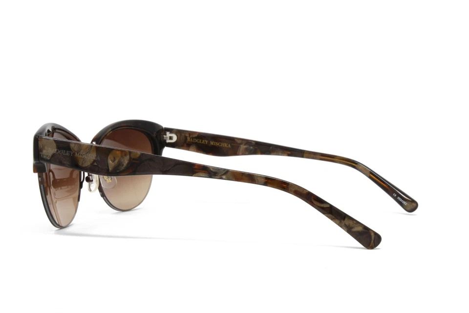 Gafas de sol Badgley Mischka Bernadetta Tortoise 53 mm marrón degradado lentes NUEVO Foto 3 de 4