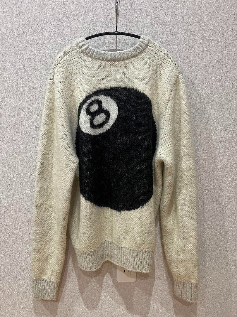 Stussy 8 Ball Heavy Brushed Mohair Knit Sweater color Cream Stussy 8 Ball Heavy Brushed Mohair Knit Sweater color Cream