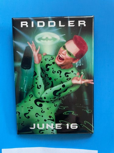 1995 Batman Forever Movie Promo Button Pin New; The Riddler; INV# 345 - Picture 2 of 3