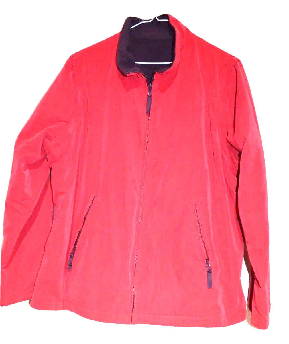 Marks Spencer Short Red Plum Versatile Reversible Zipper Jacket