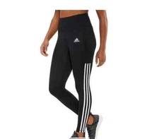 NWT Adidas Ladies' 7/8 3-Stripe Active Tight Side Pocket Authentic Size S-L