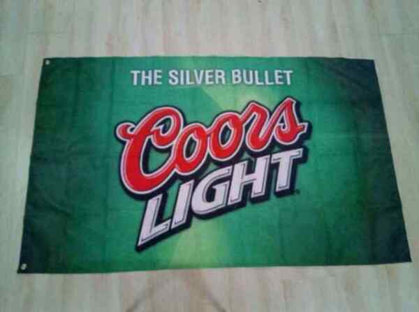 Coors Light Flag Banner 3x5 Feet Sign Silver Bullet Beer