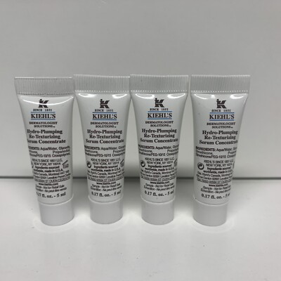 4 Kiehls Hydro-Plumping Re-Texturizing Serum Concentrate (.17 fl oz/5 ml each)