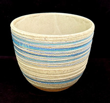 Vintage Rosenthal Netter Aldo Londi Striped Textured Bowl Bitossi Italy A264