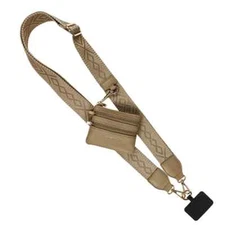 SAVE THE GIRLS CAMEL TAN CLASSIC W/POUCH CLIP & GO CELL PHONE STRAP
