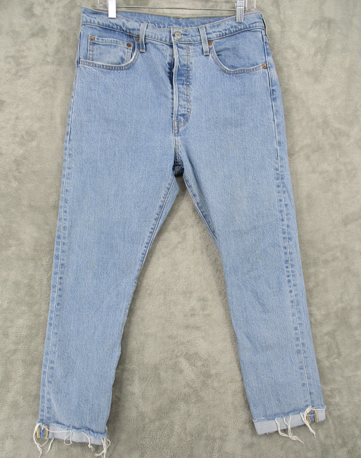 Levis 501 Jeans Mens 32 Skinny Button Fly Casual Classic Stretch