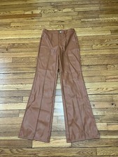 Wild Fable Women's Bootcut Brown Faux Leather Pants Size 2 High Rise NWT 30