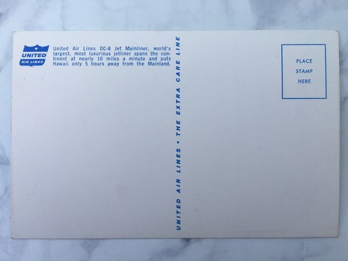 Postal de colección United Air Lines DC 8 Jet Mainliner Aircraft Jetliner - Imagen 3 de 3