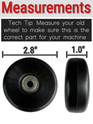 x Replacement Ramp Wheel Roller Nautilus E514 E514c Elliptical (PAIR)
