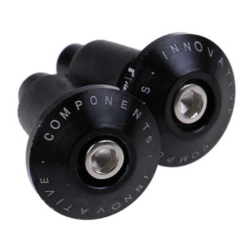 Black 2 Pack 78 22mm CNC Motorcycle Bar Ends Handlebar Grips