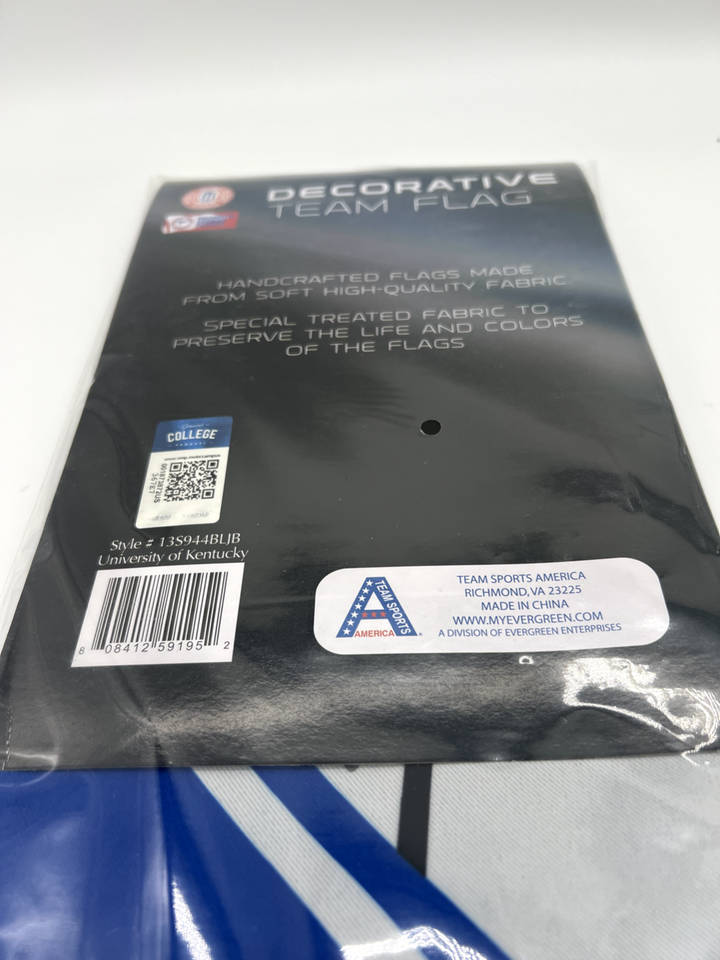 Kentucky Wildcats Suede Flag Two Sided 29" x43" NCAA Team Sports