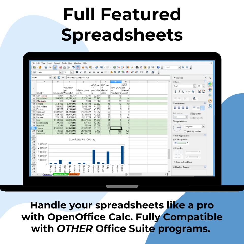 Open Office Home and Student 2023 - Office Software Suite for Windows & MAC - CD - Image 4 of 4