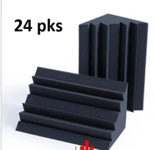 24 PACK 10"x5"x5" Acoustic Foam Bass Trap Studio Soundproofing Corner Wall