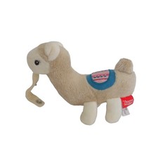 Nuby Snuggleez Pacifier Holder 6.5 Llama Plush Tan Stuffed Toy Replacement