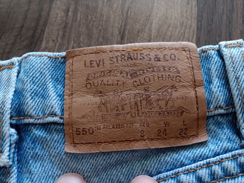 VTG Levis boys orange tab 550 relaxed fit size 8 blue color worn jeans USA made - Picture 11 of 18