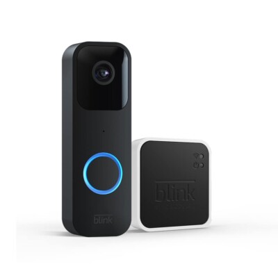 Blink Doorbell Sync Modul 2 Video Türklingel Schwarz Zwei-Wege Audio! USE CODE £44 
