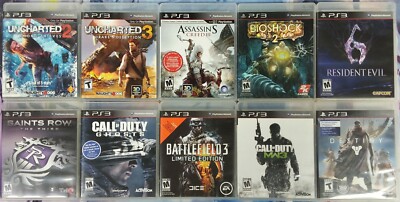 PS3 Lot Bundle of 10 Games - Good Titles - CIB, Clean and Tested