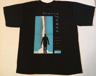 Vtg Howard Jones 1989 Tour Cotton S-4XL Unisex Classic Black Shirt 