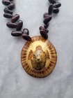 RARE VTG XL HAWAIIAN OPIHI LIMPET SHELL HM TURTLE PENDANT NECKLACE SEA BEAN BEAD — photo 3