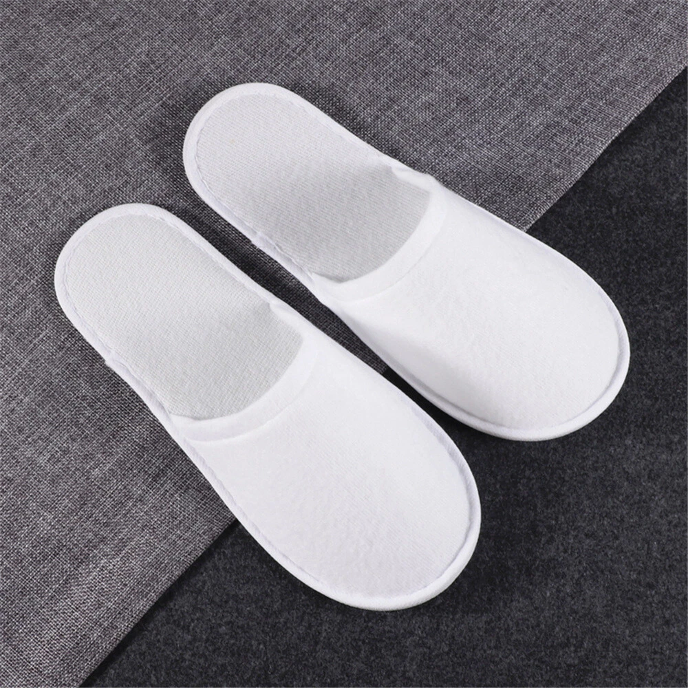 SAOLA Lotto 5 100 paia ciabatte ospiti spa hotel punta chiusa spugna tipo monouso