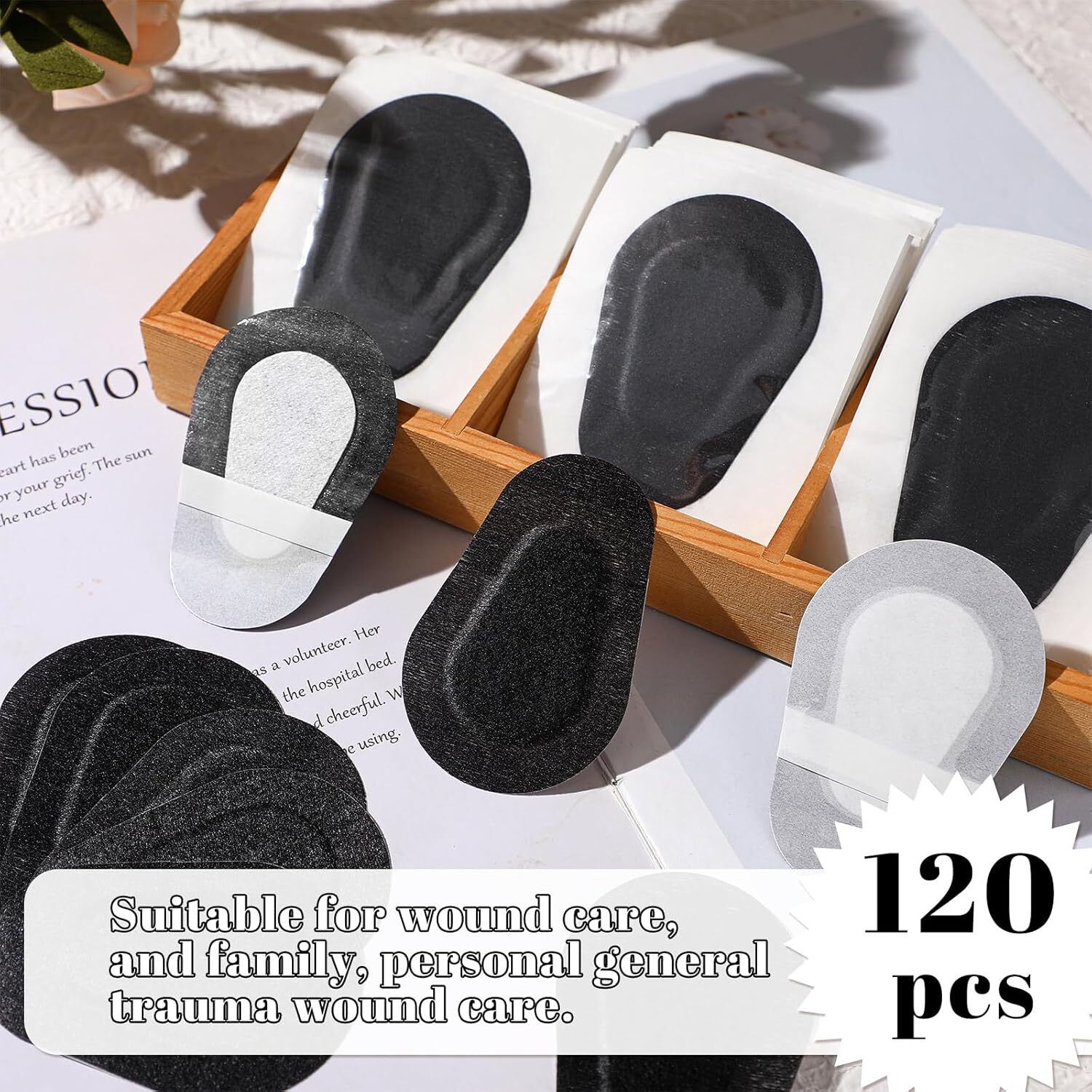 120 Pcs Adhesive Eye Patches, Eye Patches for Adults Pad Disposable Eyepatch
