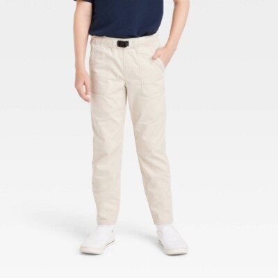 Boys' Pull-On Utility Pants - Cat & Jack Beige 4