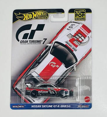 Hot Wheels Premium Pop Culture ''Gran Turismo 7'' Nissan Skyline GT-R (BNR34) New
