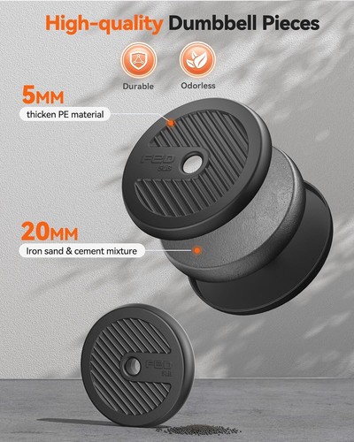 Home Gym Adjustable Dumbbell Set - Includes Barbell, Kettlebell & Push-Up Stand - Picture 6 of 10