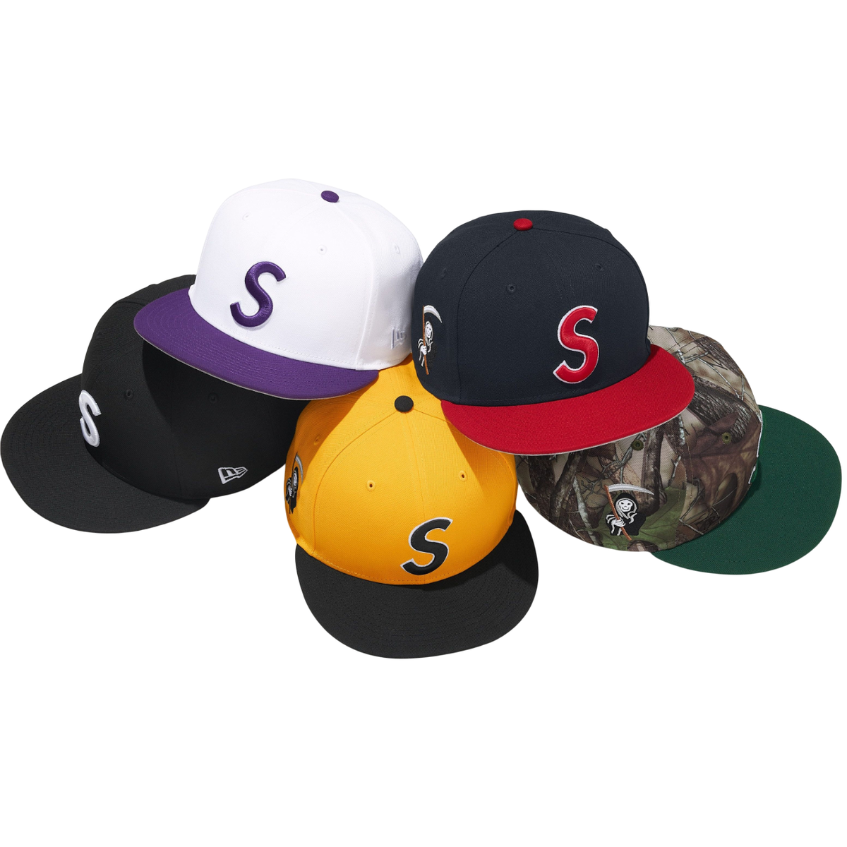 Supreme Reaper S Logo New Era®ブラック 7 3/8 Supreme Reaper S Logo New Era 5colors FW25 | eBay