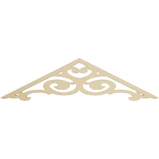 48W x 12H x 1 1/2P 6/12 Pitch Hurley Signature Urethane Gable Pediment, Prime...