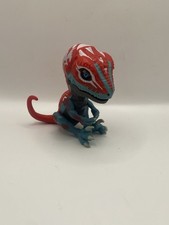 Fingerlings MUTANT Red Blue Raptor Dinosaur from WowWee Moves/Speaks UNTESTED