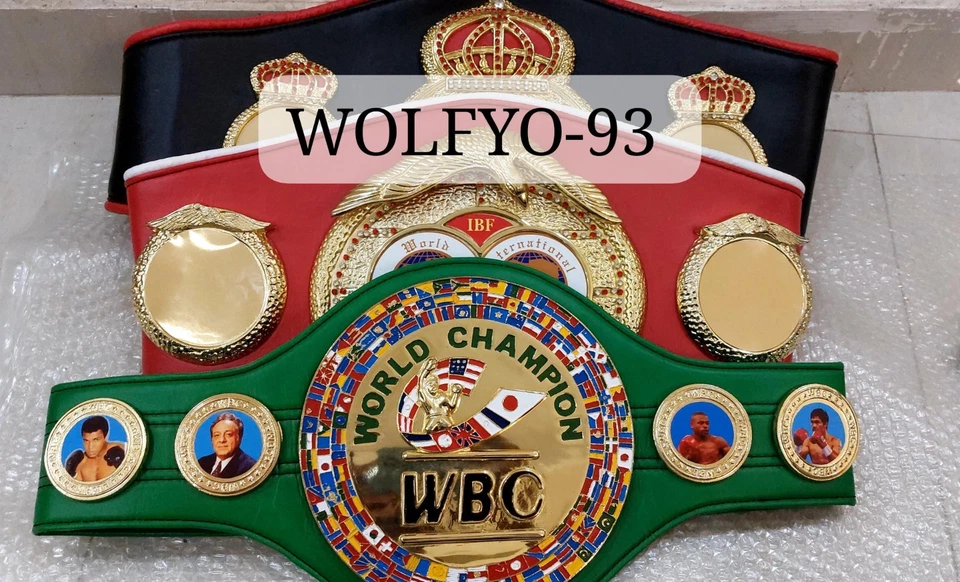 WBC, IBF, IBO, WBO, WBA Set of All boxing Championship Title Belts Adult Size 3D - Image 2 of 4