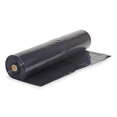POLAR PLASTICS B64 Construction Film,4 mil,Black 21XR58