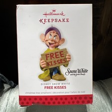 FREE KISSES Dopey Ltd Edition Snow White Dwarfs Hallmark Keepsake Ornament 2013