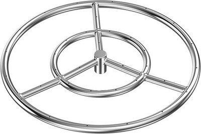 18-Inch round Fire Pit Burner Ring for Natural Gas/Propane Fire Pit, 304 Stainle