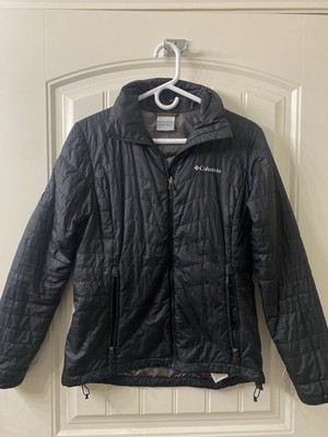 Columbia Omni-Heat Interchange Black Quilted Packable Puffer Jacket Zip S