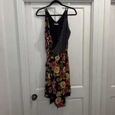 TU Floral Polka dot Midi Dress Size 14 UK Belted