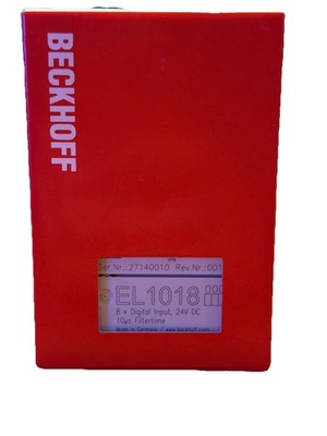 New Beckhoff EL1018 EtherCAT Terminal, 8-channel digital input, 24 V DC, 10 µs