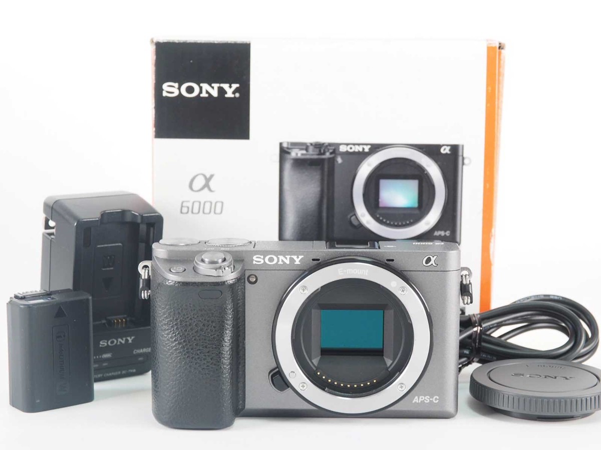 Sony a6000 ILCE-6000 Digital Camera Gray Body 22382 Shots w/ Box