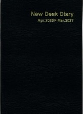 Hakubunkan Planner 2026 B5 Weekly New Desk Diary, Soft Black