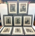 CIVIL War Engraving’s (8)framed Prints •Alonzo Chappel• Grant, Fremont, Meade...