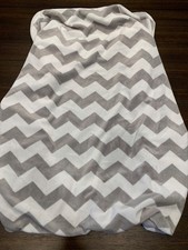 Summer Infant Gray Chevron Changing Pad Cover w/ Safety Strap Slots